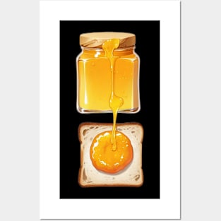 Orange Kawaii Yummy Sandwich Vintage Since Established Toast Bread Posters and Art